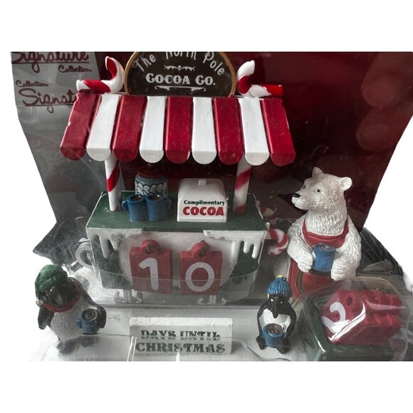 Lemax Christmas Table Accent Cocoa Stand With Polar Bear & Penguin Figurines - Picture 6 of 7